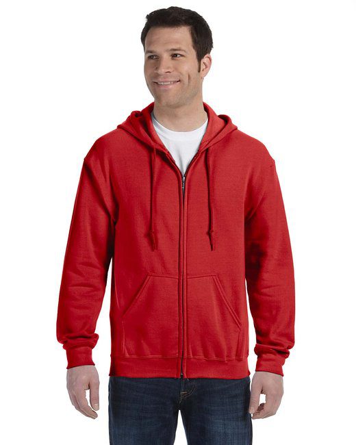 Gildan Adult Heavy Blend™ 8 oz., 50/50 Full-Zip Hooded Sweatshirt #18600 Red