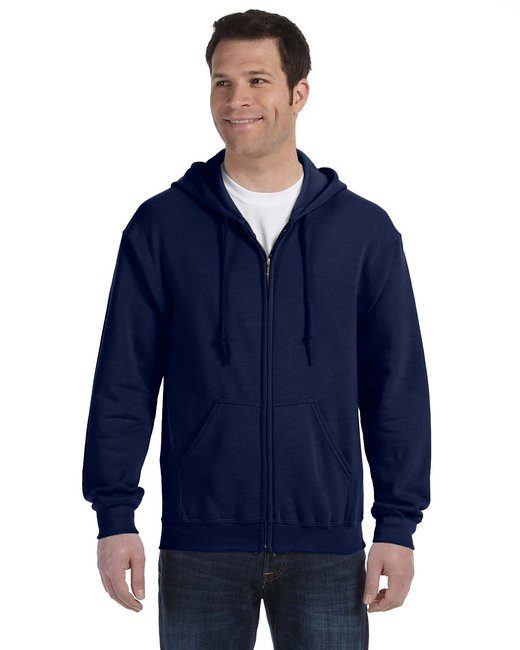 Gildan Adult Heavy Blend™ 8 oz., 50/50 Full-Zip Hooded Sweatshirt #18600 Navy