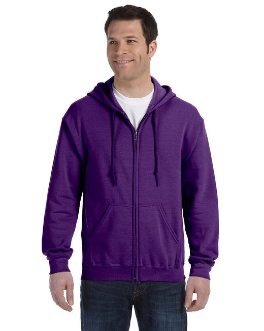 Gildan Adult Heavy Blend™ 8 oz., 50/50 Full-Zip Hooded Sweatshirt #18600 Purple