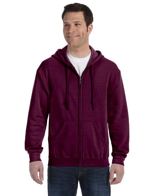 Gildan Adult Heavy Blend™ 8 oz., 50/50 Full-Zip Hooded Sweatshirt #18600 Maroon