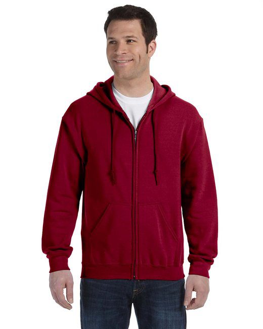 Gildan Adult Heavy Blend™ 8 oz., 50/50 Full-Zip Hooded Sweatshirt #18600 Cardinal Red
