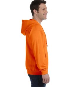 Gildan Adult Heavy Blend™ 8 oz., 50/50 Full-Zip Hooded Sweatshirt #18600 Orange Side