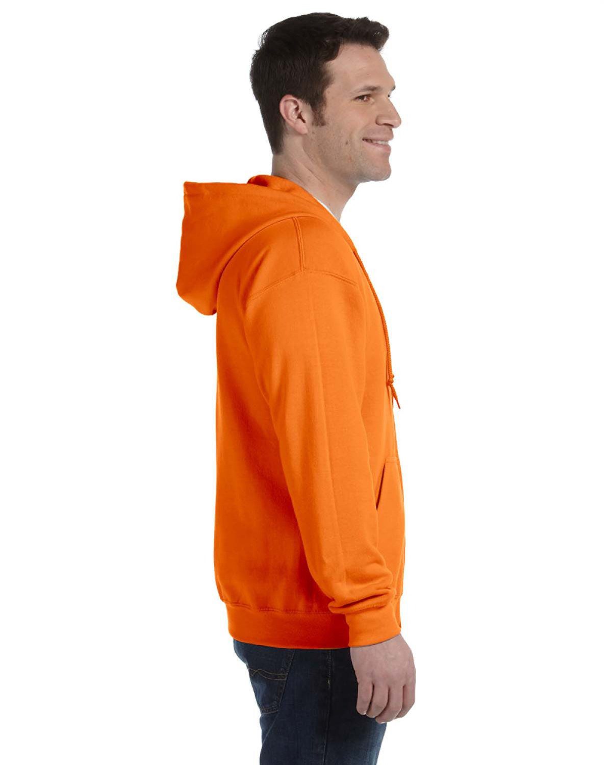 Gildan Adult Heavy Blend™ 8 oz., 50/50 Full-Zip Hooded Sweatshirt #18600 Orange Side