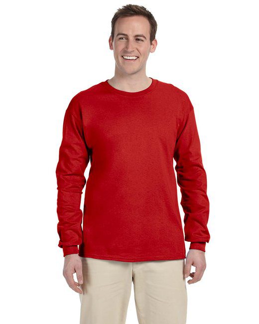 Gildan Adult Ultra Cotton® Long-Sleeve T-Shirt #2400 Red