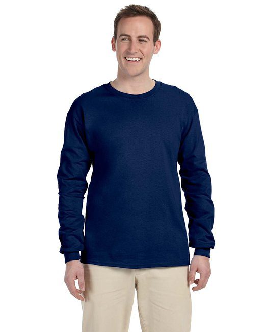 Gildan Adult Ultra Cotton® Long-Sleeve T-Shirt #2400 Navy