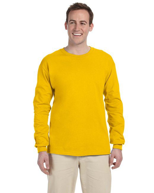 Gildan Adult Ultra Cotton® Long-Sleeve T-Shirt #2400 Gold