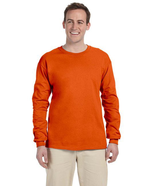Gildan Adult Ultra Cotton® Long-Sleeve T-Shirt #2400 Orange