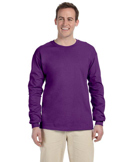 Gildan Adult Ultra Cotton® Long-Sleeve T-Shirt #2400 Purple