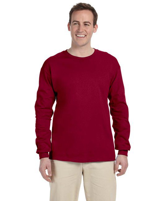 Gildan Adult Ultra Cotton® Long-Sleeve T-Shirt #2400 Maroon