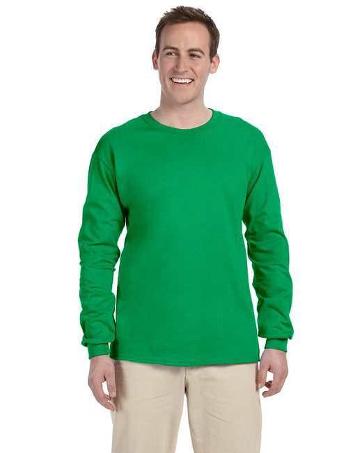 Gildan Adult Ultra Cotton® Long-Sleeve T-Shirt #2400 Irish Green