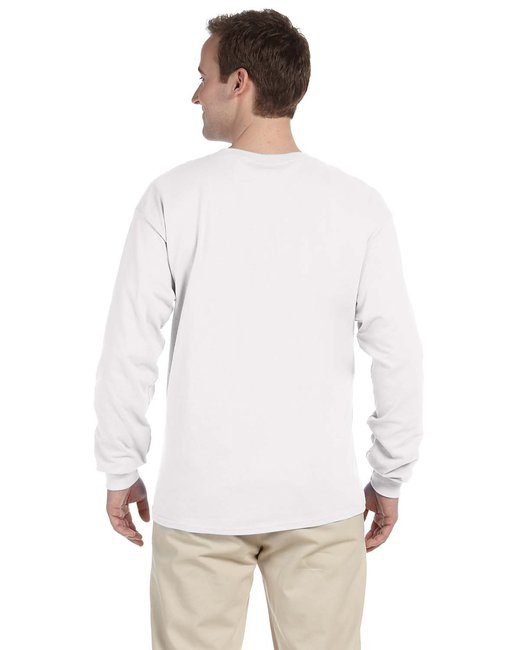 Gildan Adult Ultra Cotton® Long-Sleeve T-Shirt #2400 White Back