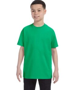 Gildan Youth Heavy Cotton™ T-Shirt #5000B Irish Green Front