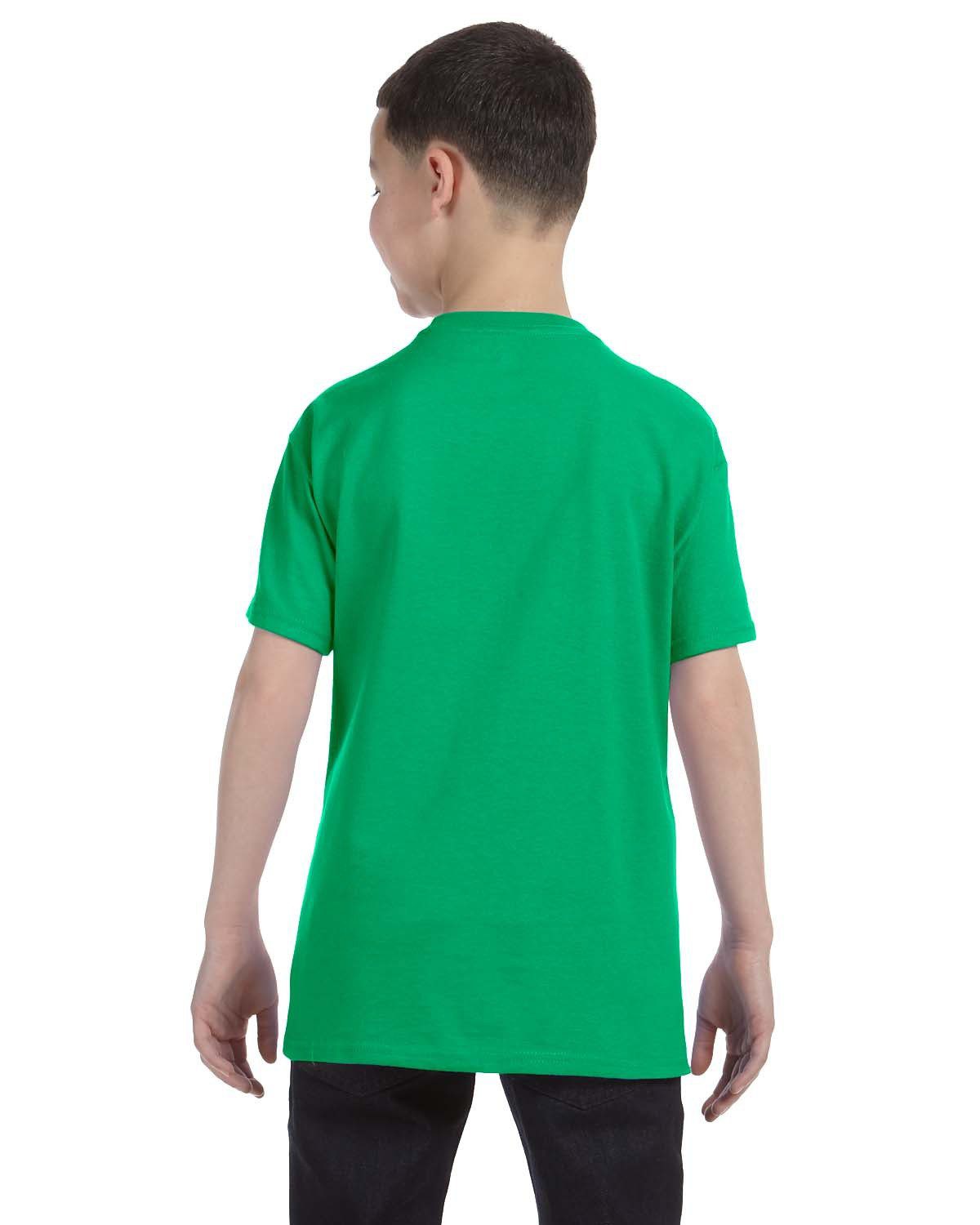 Gildan Youth Heavy Cotton™ T-Shirt #5000B Irish Green Back