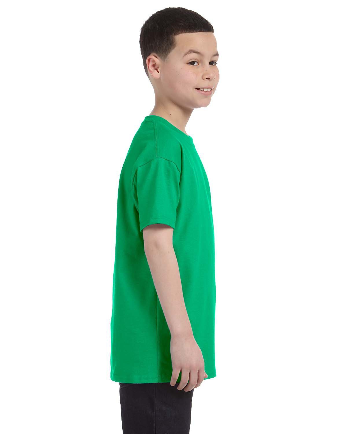 Gildan Youth Heavy Cotton™ T-Shirt #5000B Irish Green Side
