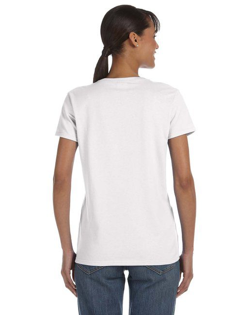 Gildan Ladies' Heavy Cotton™ T-Shirt #5000L White Back