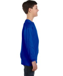 Gildan Youth Heavy Cotton™ Long-Sleeve T-Shirt #5400 Royal Blue Side