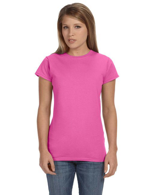 Gildan Ladies' Softstyle® Fitted T-Shirt #64000L Azalea