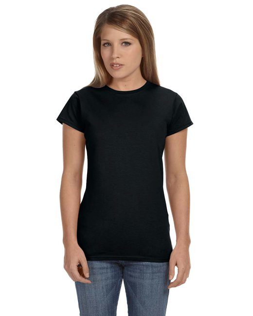 Gildan Ladies' Softstyle® Fitted T-Shirt #64000L Black