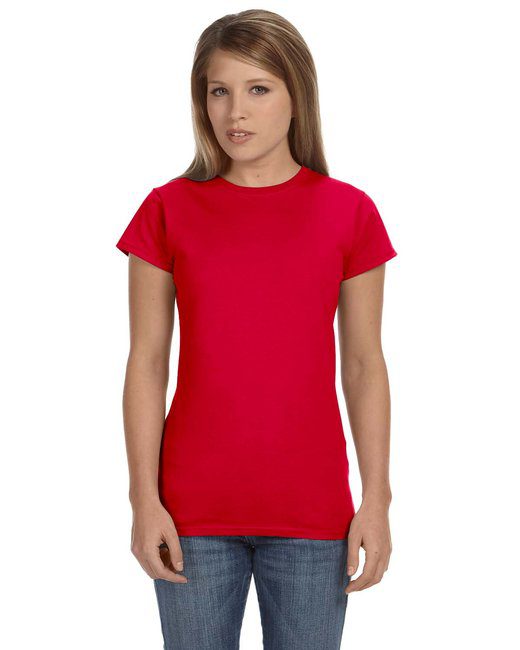 Gildan Ladies' Softstyle® Fitted T-Shirt #64000L Red
