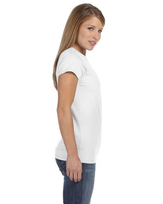 Gildan Ladies' Softstyle® Fitted T-Shirt #64000L White Side