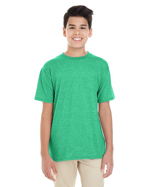 Gildan Youth Softstyle® T-Shirt #64500B Heather Irish Green