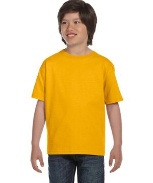 Gildan Youth 50/50 T-Shirt #8000B Gold Front