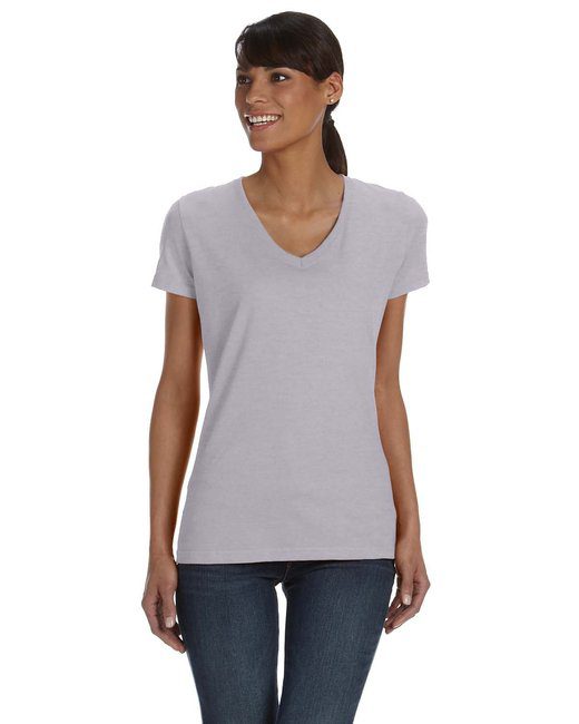 Fruit of the Loom Ladies' HD Cotton™ V-Neck T-Shirt #L39VR Athletic Heather