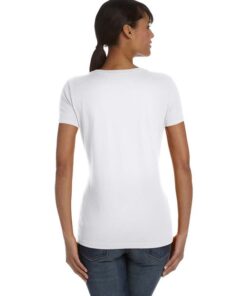 Fruit of the Loom Ladies' HD Cotton™ V-Neck T-Shirt #L39VR White Back
