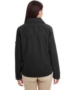Harriton Ladies' Auxiliary Canvas Work Jacket #M705W Black Back