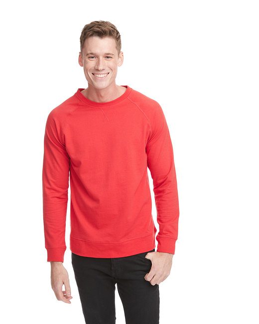 Next Level Unisex Laguna French Terry Raglan Sweatshirt #N9000 Red