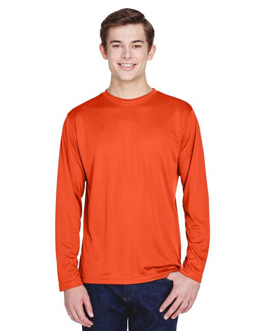 Team 365 Men's Zone Performance Long-Sleeve T-Shirt #TT11L Orange