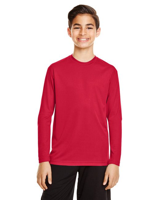 Team 365 Youth Zone Performance Long-Sleeve T-Shirt #TT11YL Red