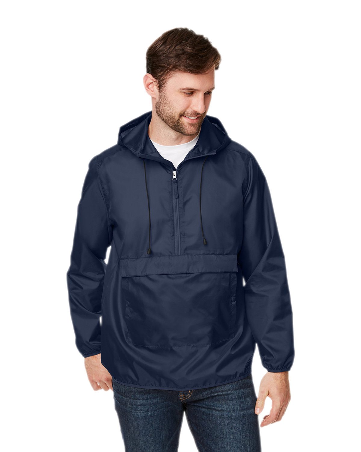 Team 365 Adult Zone Protect Packable Anorak #TT77 Navy