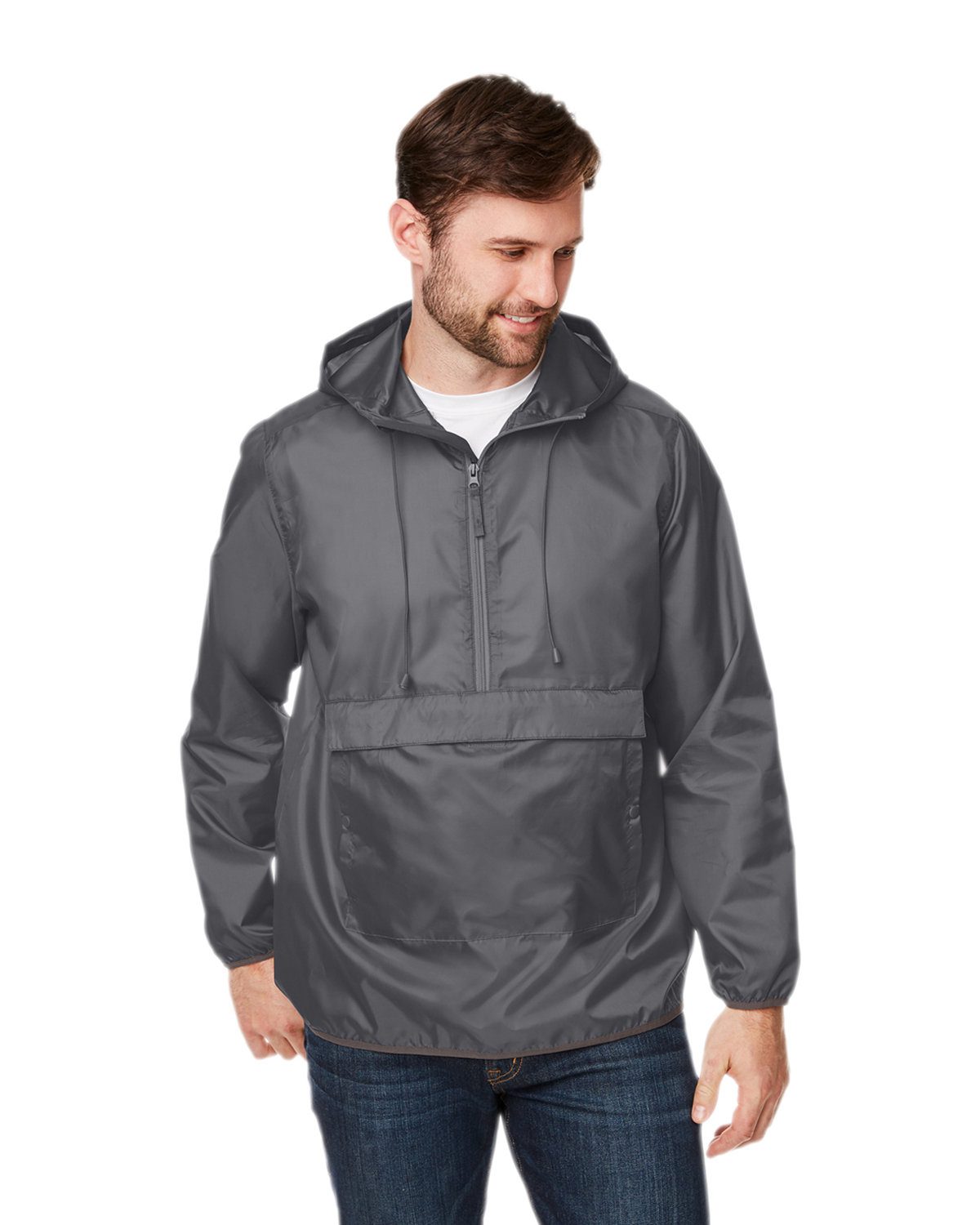 Team 365 Adult Zone Protect Packable Anorak #TT77 Graphite