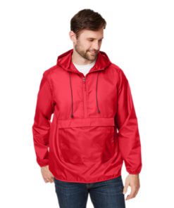 Team 365 Adult Zone Protect Packable Anorak #TT77 Red Front
