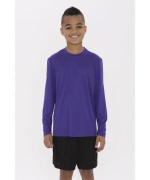 ATC™ PRO TEAM LONG SLEEVE YOUTH TEE #Y350LS Purple Front