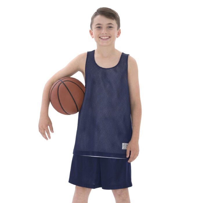 ATC™ PRO MESH REVERSIBLE YOUTH TANK TOP #Y3524 Navy / White Front