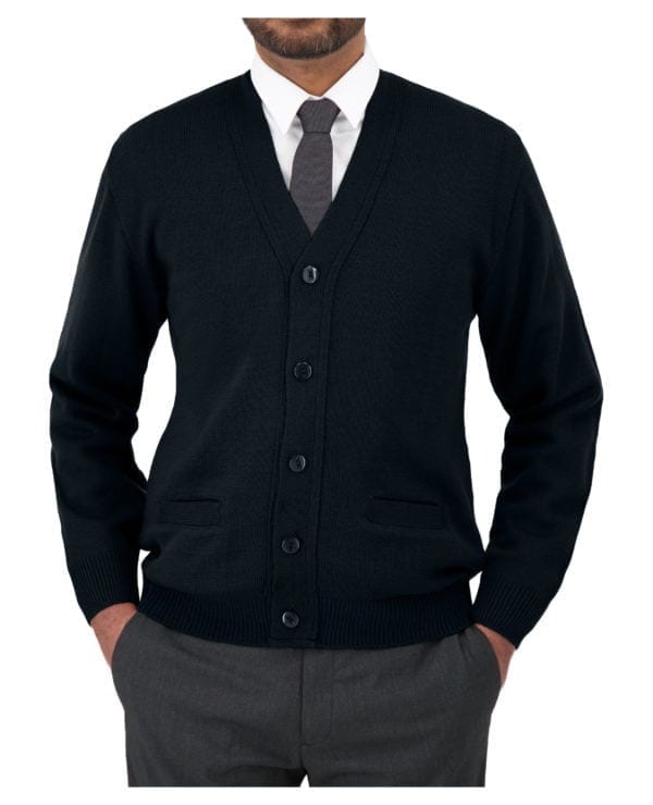 Cobmex V-Neck Long Sleeve Button Front Cardigan #4015 Navy