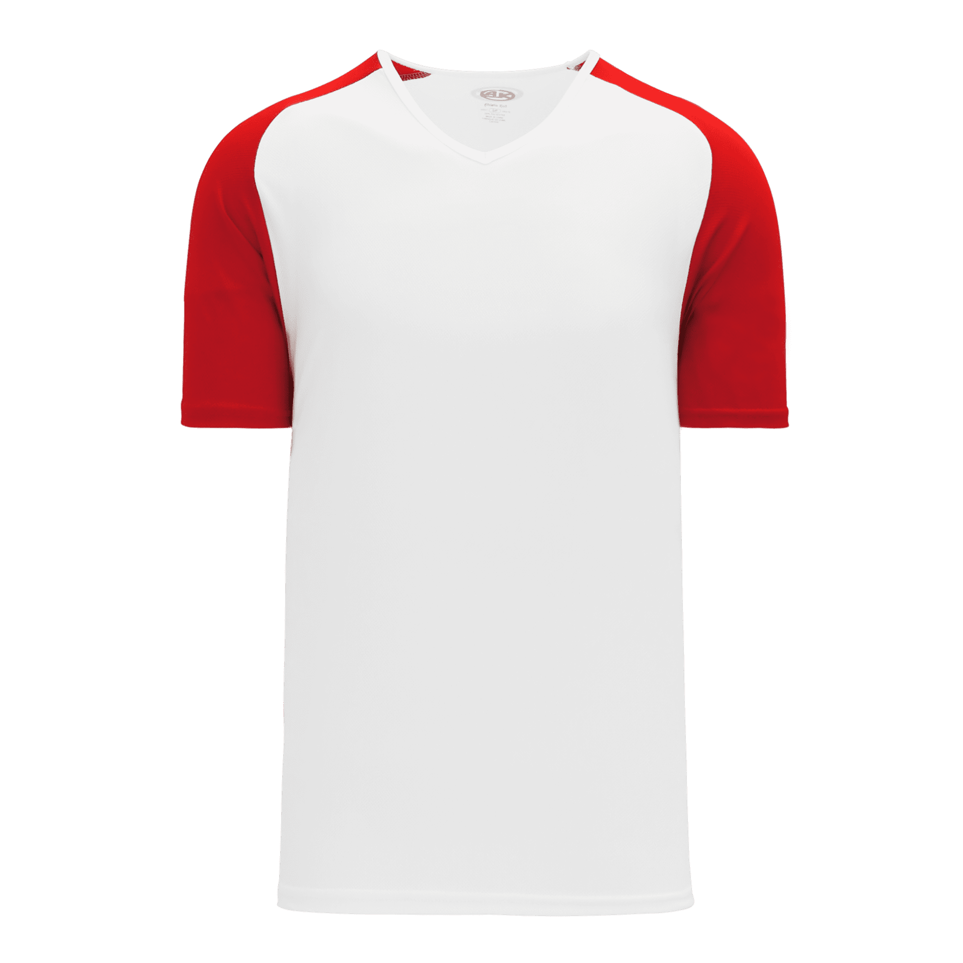 ATHLETIC KNIT DRYFLEX SHORT SLEEVE SHIRT #A1375 White / Red