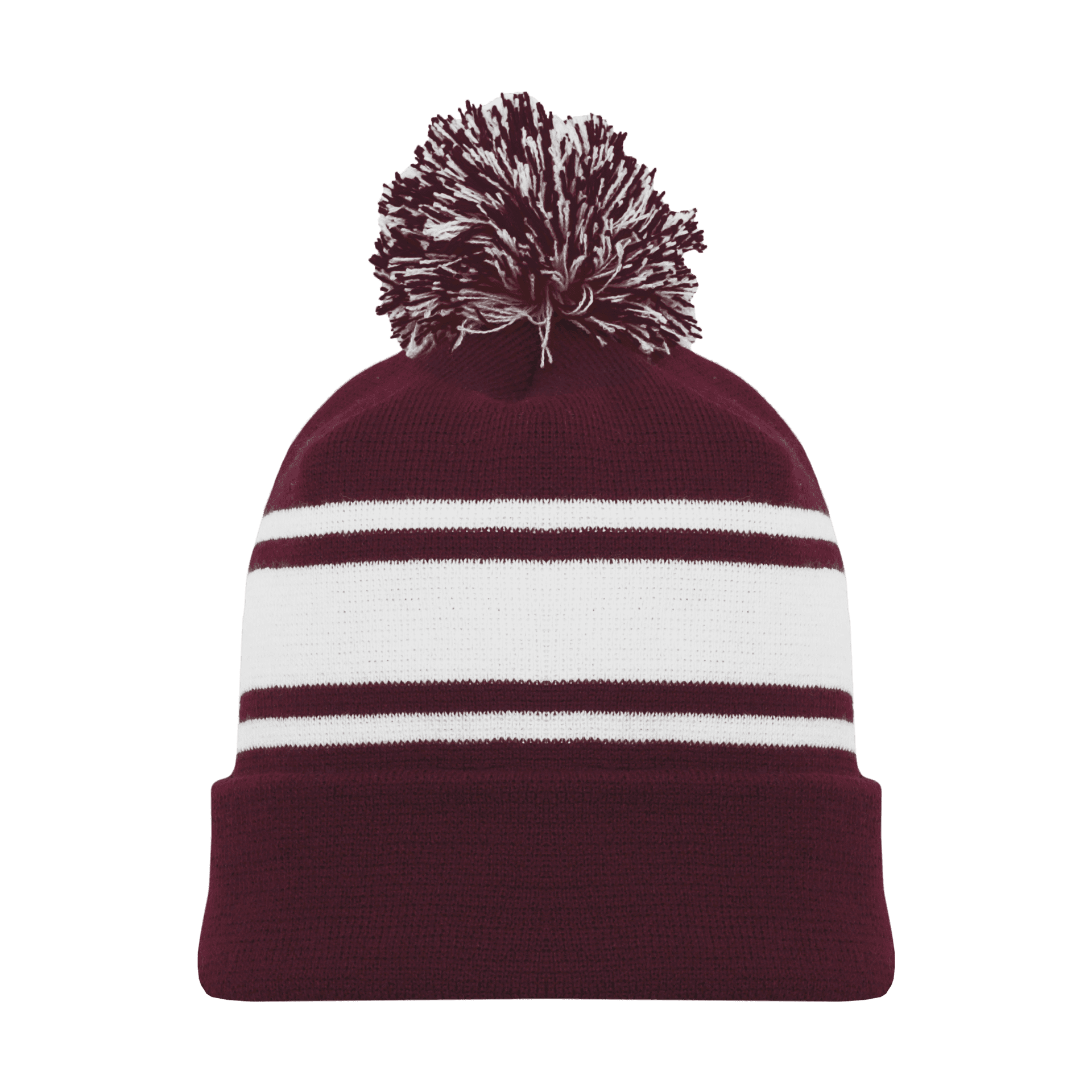 ATHLETIC KNIT HOCKEY TOQUE #A1830 Maroon & White