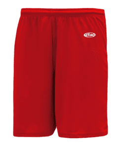 ATHLETIC KNIT SHORTS WITH POCKETS #AS1700 Red Front