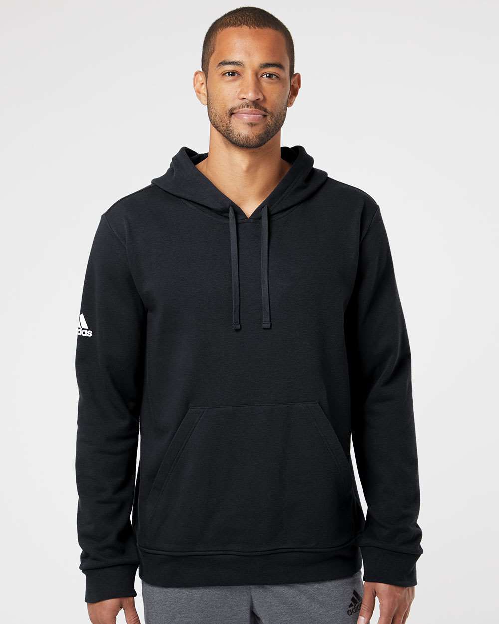 Adidas Fleece Hooded Sweatshirt #A432 Black