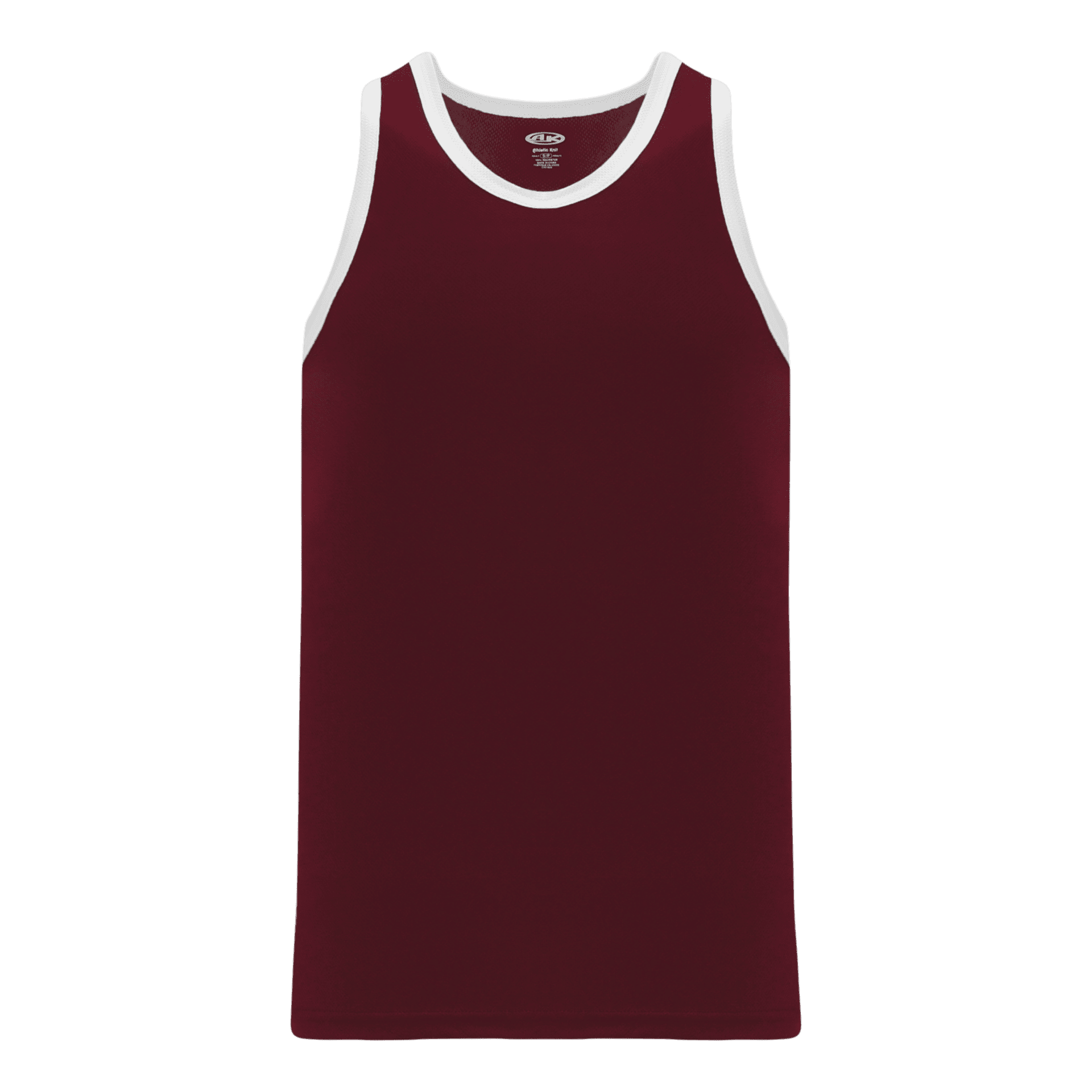 ATHLETIC KNIT LEAGUE BASKETBALL JERSEY #B1325 Maroon / White