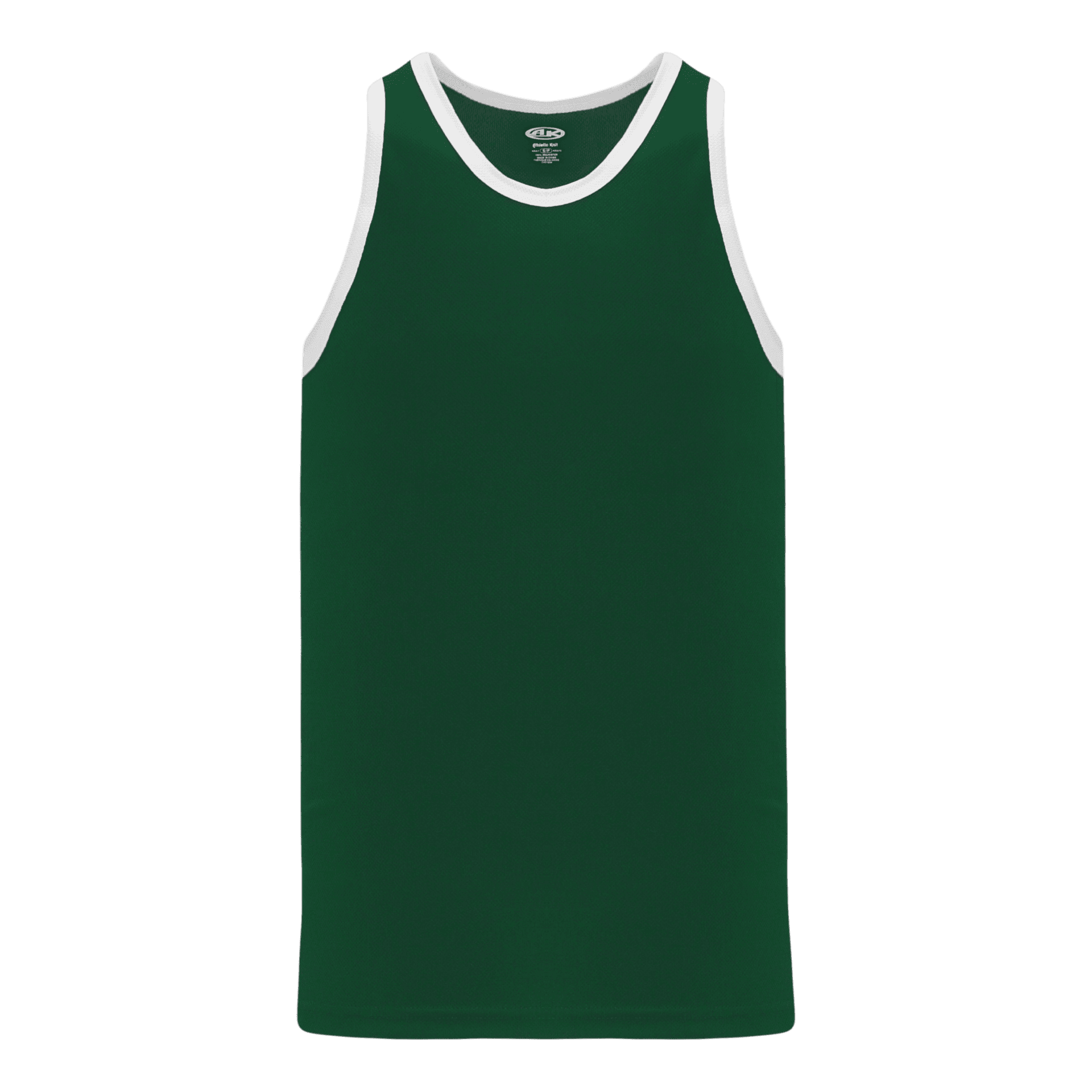 ATHLETIC KNIT LEAGUE BASKETBALL JERSEY #B1325 Forest Green / White