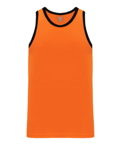 ATHLETIC KNIT LEAGUE BASKETBALL JERSEY #B1325 Orange / Black Front
