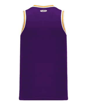 ATHLETIC KNIT PRO BASKETBALL JERSEY #B1710 Purple / White / Gold Back