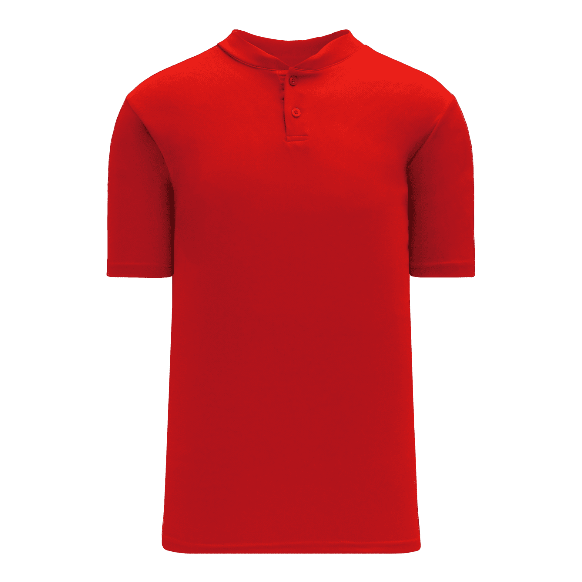 ATHLETIC KNIT TWO BUTTON BASEBALL JERSEY #BA1347 Red