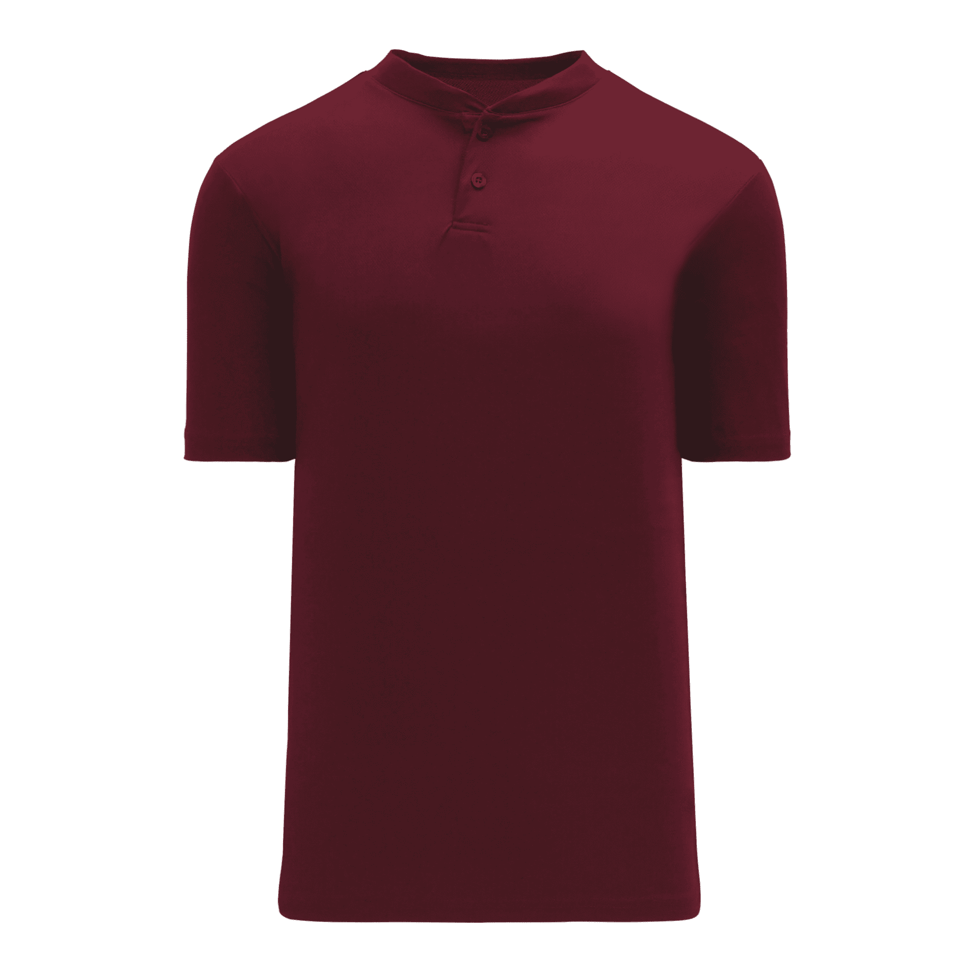 ATHLETIC KNIT TWO BUTTON BASEBALL JERSEY #BA1347 Maroon