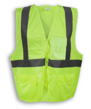 Big K Clothing Hi Vis 100% Polyester Safety Vest #BK202 Yellow Front