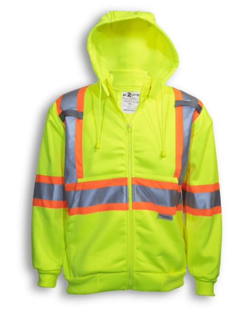 Big K Clothing 100% Polyester Full Zipper Hoodie #BK3552 Yellow